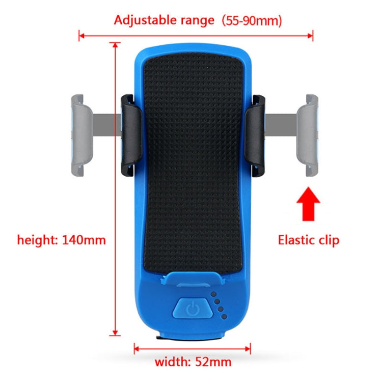 Luce per bicicletta con ricarica USB, luce a LED per manubrio anteriore, con supporto e clacson elettrico, batteria da 2400 mAh
