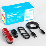 Lampada posteriore a LED ricaricabile USB per bicicletta