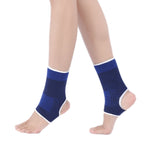 2 protezioni elastiche per il supporto della caviglia sportiva, dimensioni: 19 x 8 cm (blu reale), Ankle Support Size: 8 x 19cm