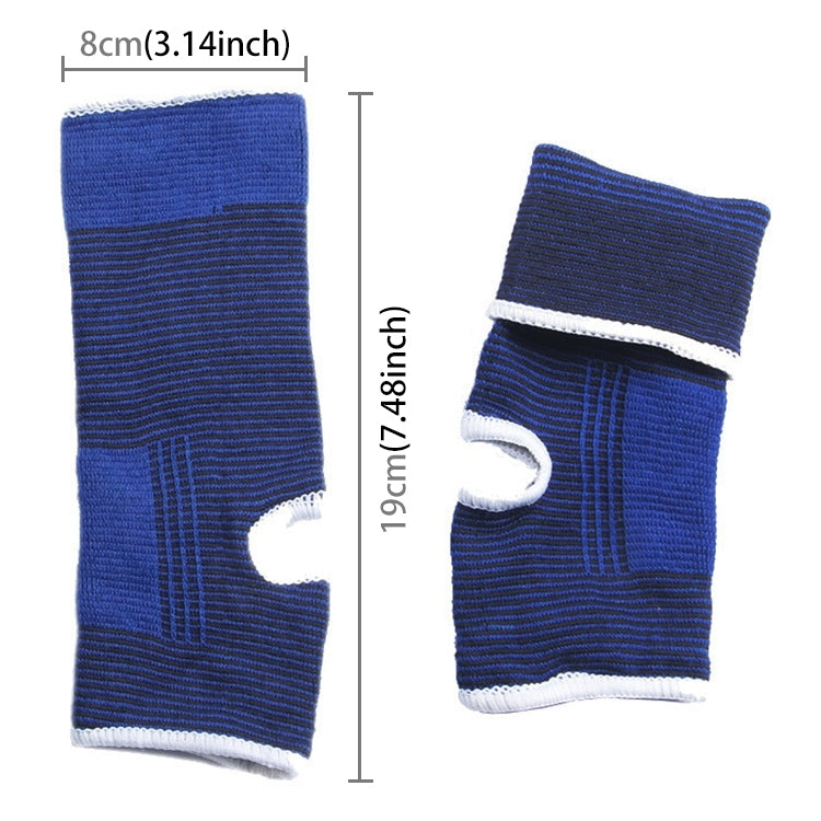 2 protezioni elastiche per il supporto della caviglia sportiva, dimensioni: 19 x 8 cm (blu reale), Ankle Support Size: 8 x 19cm