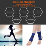 2 protezioni elastiche per il supporto della caviglia sportiva, dimensioni: 19 x 8 cm (blu reale), Ankle Support Size: 8 x 19cm