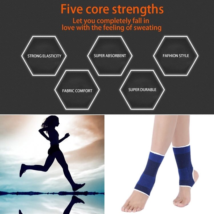 2 protezioni elastiche per il supporto della caviglia sportiva, dimensioni: 19 x 8 cm (blu reale), Ankle Support Size: 8 x 19cm