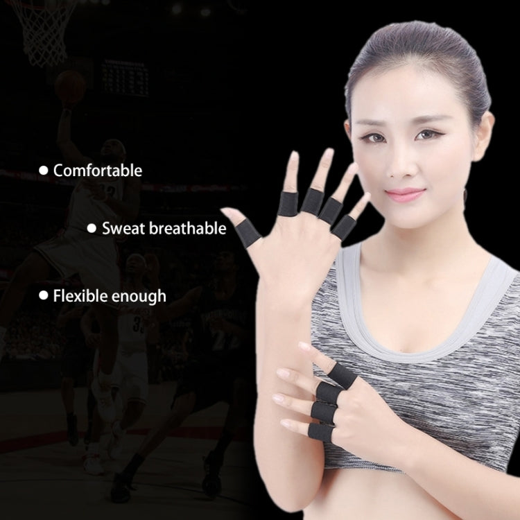 10 protezioni di supporto per dita sportive in poliestere elastico, dimensioni: 3,5 x 3 cm (nero), Protect  Fingers