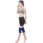 2 protezioni di supporto per ginocchio da basket per PC sportive elastiche termiche all'aperto, dimensioni: 22 x 14 cm (blu), Knee Size: 14x 22cm