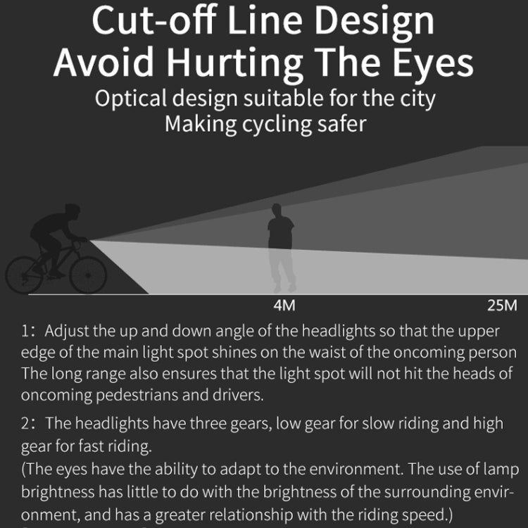 BG-1901 Attrezzatura da ciclismo multifunzione con altoparlante di ricarica USB per bicicletta, lampada anteriore, Mountain Bike Headlight