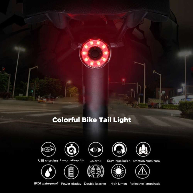 Antusi Q1 7 colori ciclismo luce fanale posteriore per bicicletta accessori per bici, Q1