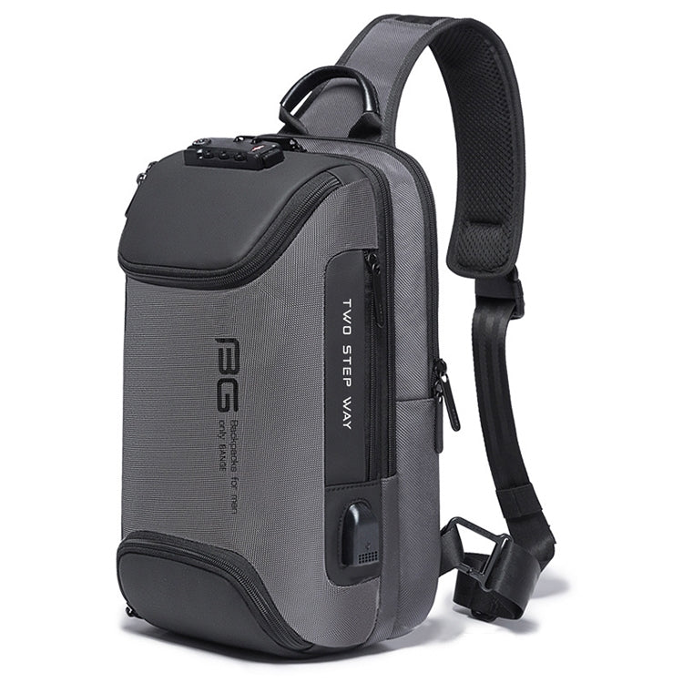 BANGE Borsa da petto USB di sicurezza da uomo Borsa a tracolla portatile da esterno, Shoulder Bag, Outdoor Shoulder Bag
