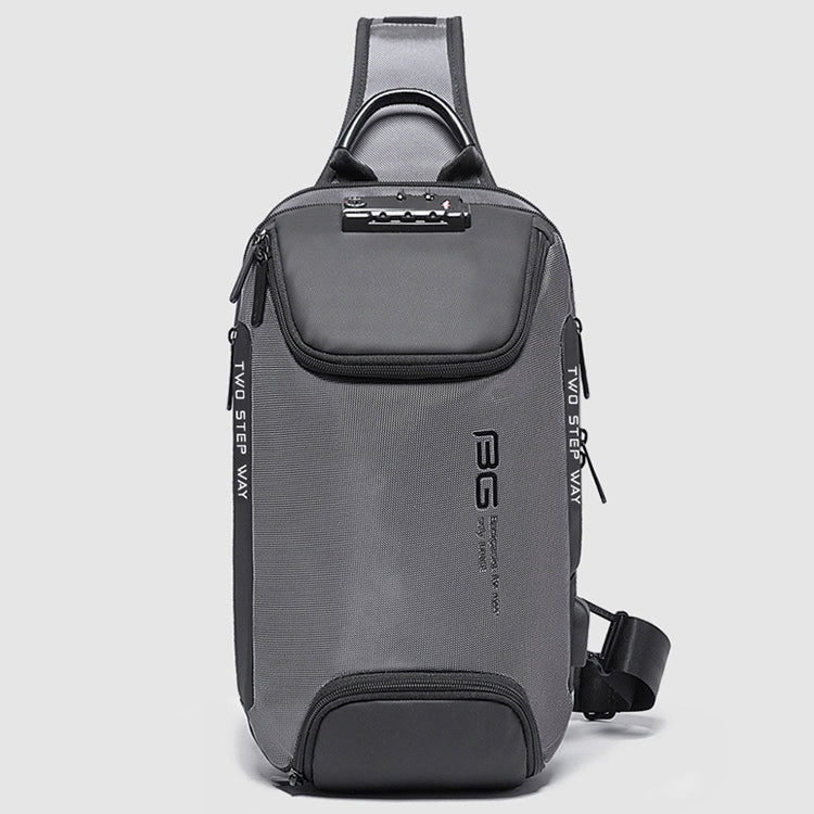 BANGE Borsa da petto USB di sicurezza da uomo Borsa a tracolla portatile da esterno, Shoulder Bag, Outdoor Shoulder Bag