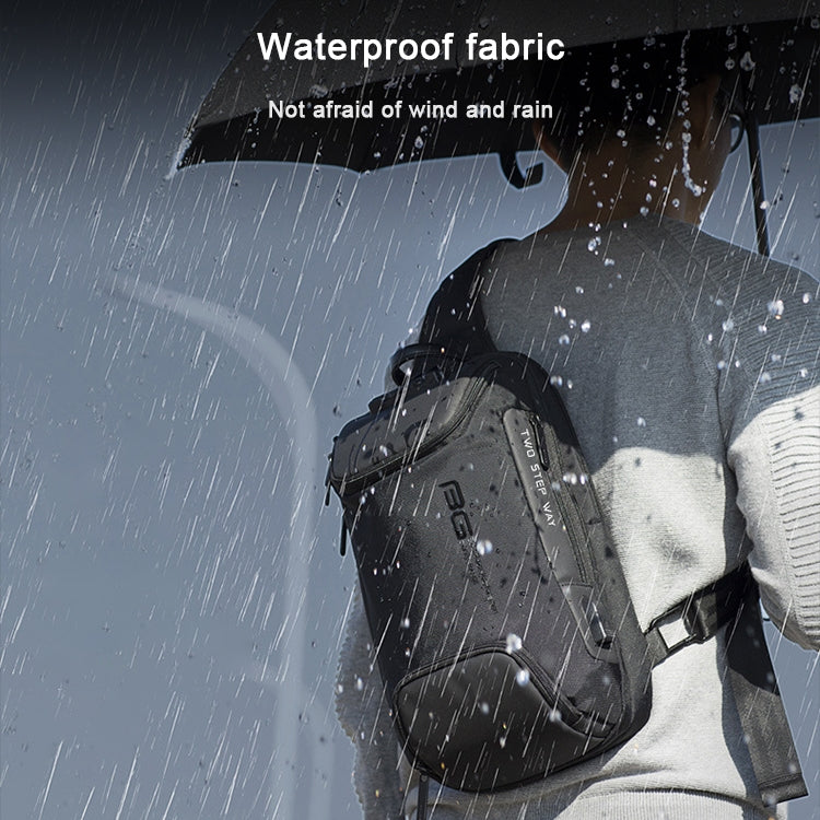 BANGE Borsa da petto USB di sicurezza da uomo Borsa a tracolla portatile da esterno, Shoulder Bag, Outdoor Shoulder Bag