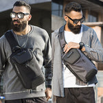 BANGE Borsa da petto USB di sicurezza da uomo Borsa a tracolla portatile da esterno, Shoulder Bag, Outdoor Shoulder Bag