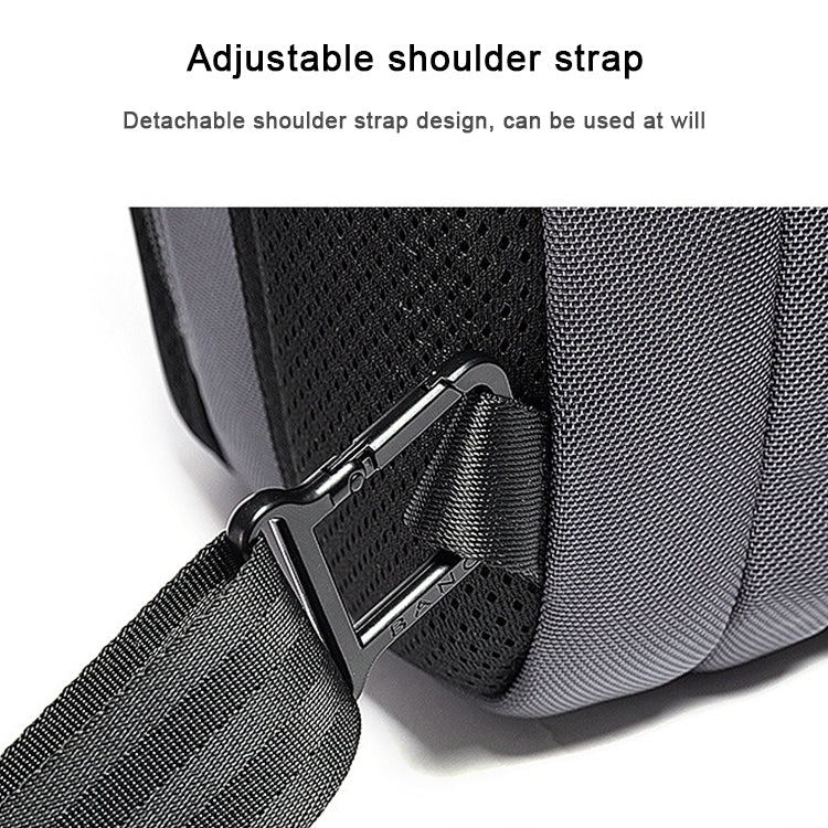 BANGE Borsa da petto USB di sicurezza da uomo Borsa a tracolla portatile da esterno, Shoulder Bag, Outdoor Shoulder Bag