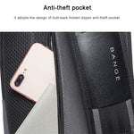 BANGE Borsa da petto USB di sicurezza da uomo Borsa a tracolla portatile da esterno, Shoulder Bag, Outdoor Shoulder Bag