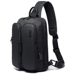 BANGE Borsa a tracolla casual alla moda Borsa da petto USB per esterni, USB Chest Bag