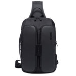 BANGE Borsa a tracolla casual alla moda Borsa da petto USB per esterni, USB Chest Bag
