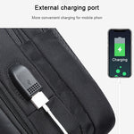 BANGE Borsa a tracolla casual alla moda Borsa da petto USB per esterni, USB Chest Bag