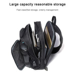 BANGE Borsa a tracolla casual alla moda Borsa da petto USB per esterni, USB Chest Bag