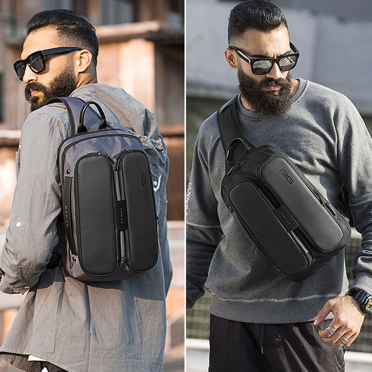 BANGE Borsa a tracolla casual alla moda Borsa da petto USB per esterni, USB Chest Bag