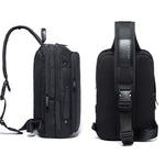 BANGE Borsa a tracolla casual alla moda Borsa da petto USB per esterni, USB Chest Bag