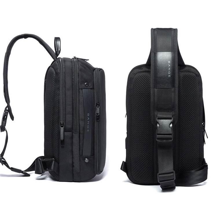 BANGE Borsa a tracolla casual alla moda Borsa da petto USB per esterni, USB Chest Bag