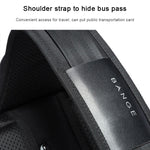BANGE Borsa a tracolla casual alla moda Borsa da petto USB per esterni, USB Chest Bag