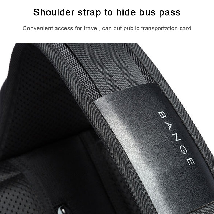 BANGE Borsa a tracolla casual alla moda Borsa da petto USB per esterni, USB Chest Bag