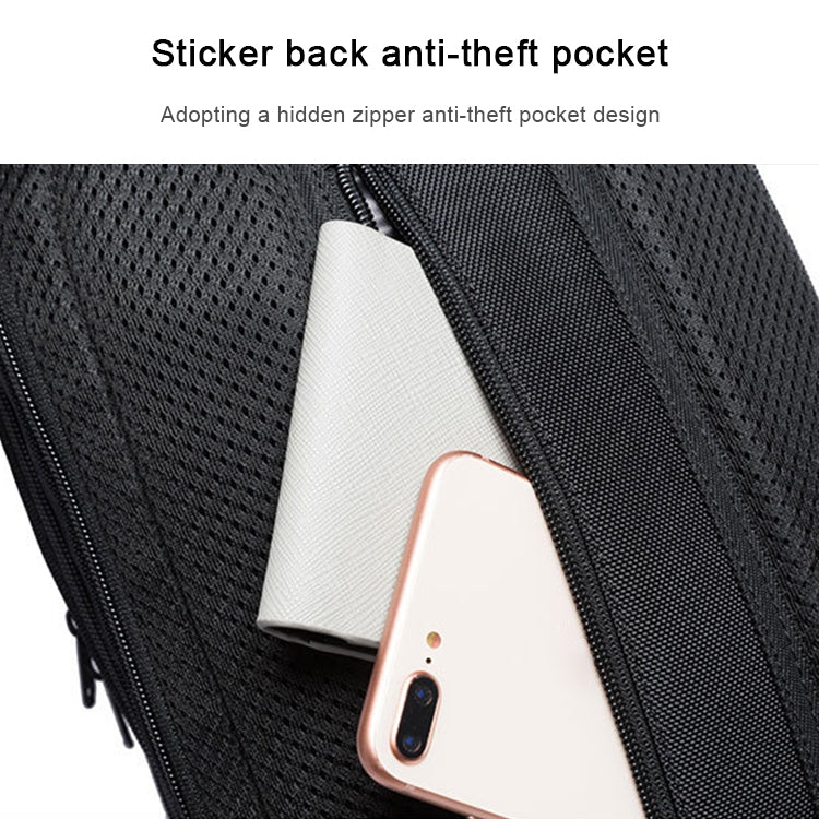 BANGE Borsa a tracolla casual alla moda Borsa da petto USB per esterni, USB Chest Bag