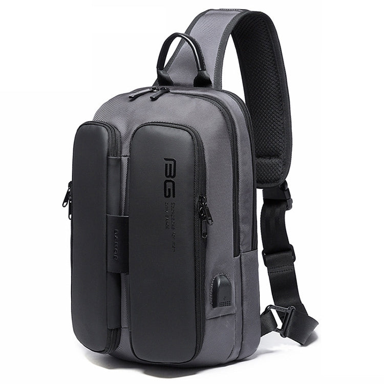 BANGE Borsa a tracolla casual alla moda Borsa da petto USB per esterni, USB Chest Bag