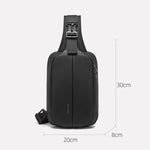 BANGE Borsa da petto per uomo moda da uomo Borsa a tracolla impermeabile per il tempo libero all'aperto