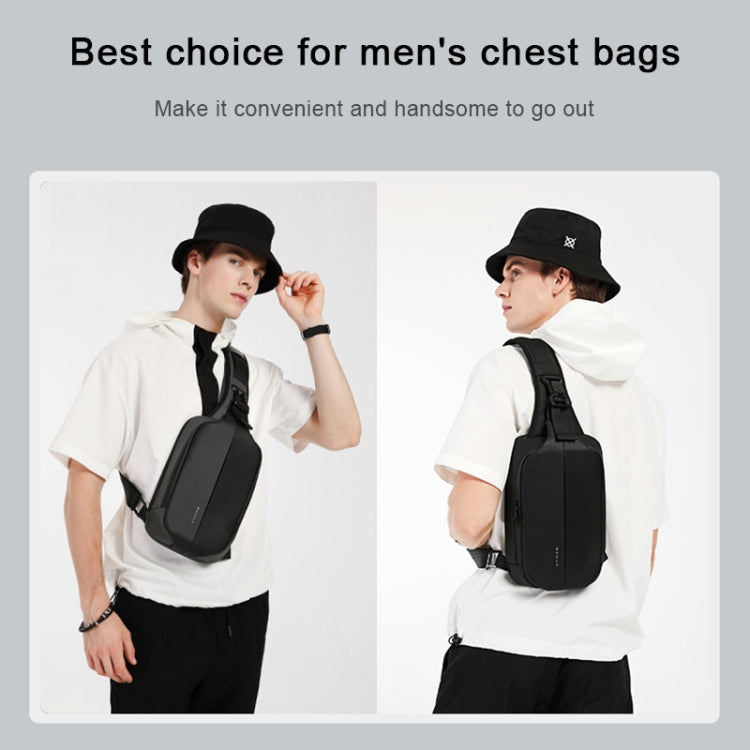 BANGE Borsa da petto per uomo moda da uomo Borsa a tracolla impermeabile per il tempo libero all'aperto