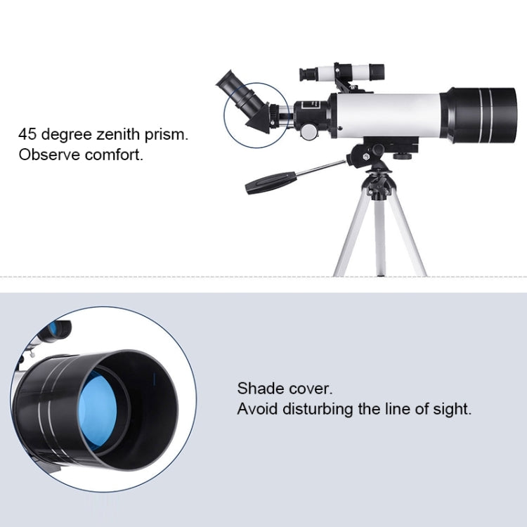 Telescopio astronomico ad alta definizione WR852 16x/66x70 con treppiede, 66x70 Blue
