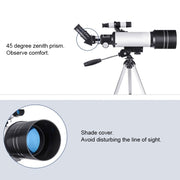 Telescopio astronomico ad alta definizione WR852 16x/66x70 con treppiede, 66x70 Blue