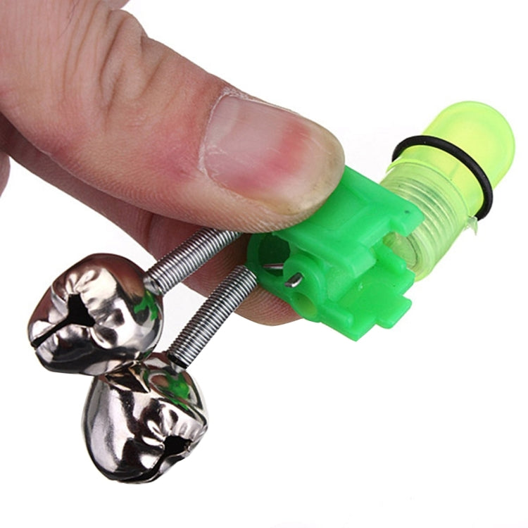 10 accessori per la pesca, campanelli gemelli, allarme per morso di pesca con luce notturna a LED, Fishing Alarm Bells