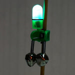 10 accessori per la pesca, campanelli gemelli, allarme per morso di pesca con luce notturna a LED, Fishing Alarm Bells