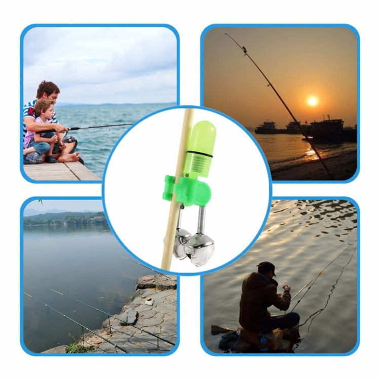 10 accessori per la pesca, campanelli gemelli, allarme per morso di pesca con luce notturna a LED, Fishing Alarm Bells