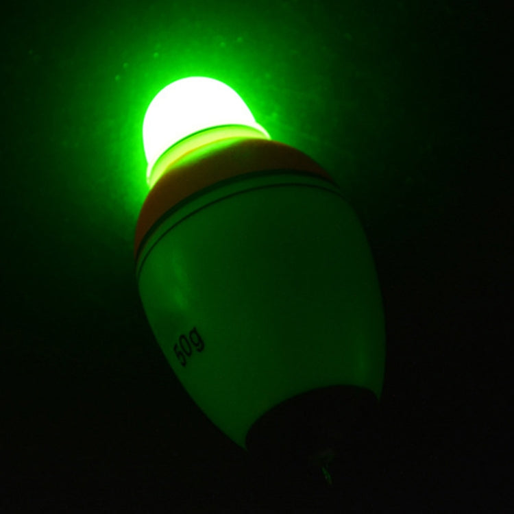 2 pezzi di attrezzatura da pesca elettronica notturna galleggiante galleggiante luminoso bobber, 3.5cm/30g, 3.9cm/40g, 4.2cm/50g, 4.5cm/60g, 4.8cm/80g