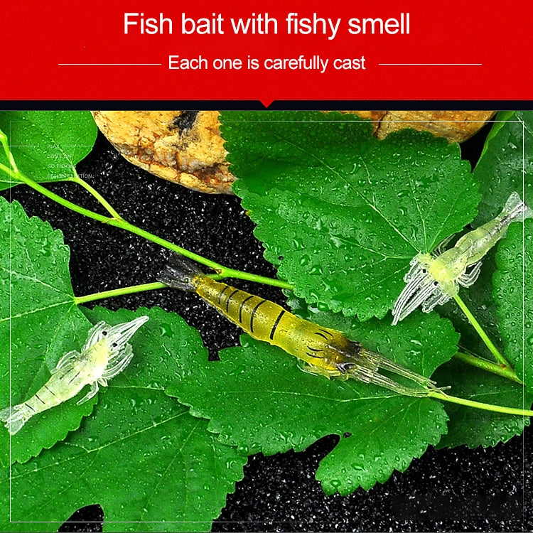 10 esche artificiali morbide per gamberetti da pesca da 4 cm, esche popper con gancio, Artificial Shrimp with Hook, Luminous Shrimp with Hook, Pink Shrimp with Hook, Green Shrimp with Hook, Transparent Shrimp with Hook