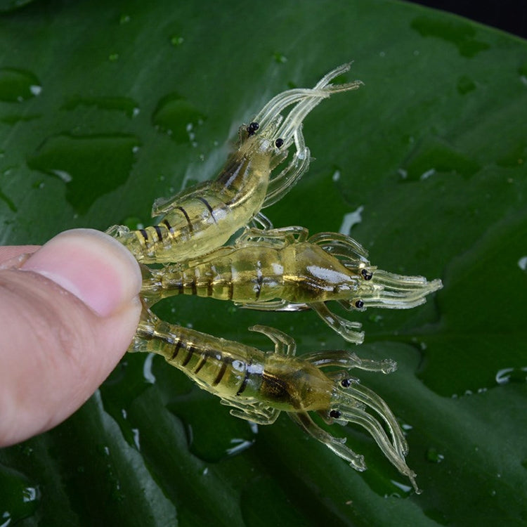 10 esche morbide da pesca da 4 cm, esche popper, Artificial Shrimp, Luminous Shrimp, Pink Shrimp, Green Shrimp, Transparent Shrimp
