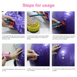 Palla da yoga grande antideflagrante ispessente Palla da fitness sportiva Palla da yoga incinta ambientale, diametro: 65 cm, 65cm(Pink), 65cm(Blue), 65cm(Purple)