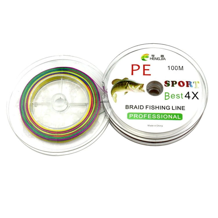 HENGJIA Colorato 5.0# 0.37mm 50LB 22.6kg Tensione 100m Extra Forte 4 Azioni Treccia PE Lenza da pesca Linea da aquilone, 5.0# 0.37mm 50LB