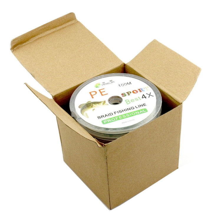 HENGJIA Colorato 4.0# 0.34mm 45LB 18.1kg Tensione 100m Extra Forte 4 Parti Treccia PE Lenza da pesca Linea da aquilone, 4.0# 0.34mm 45LB