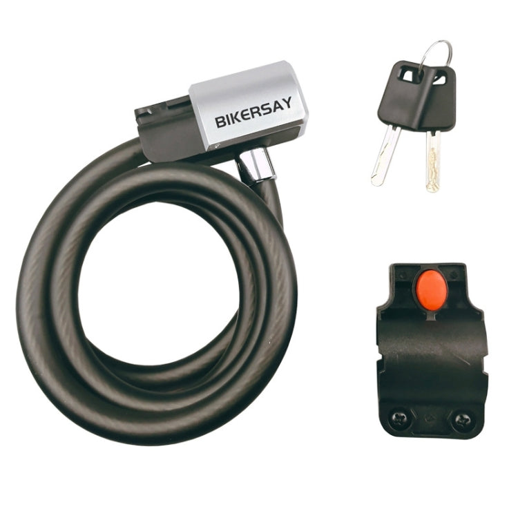 BIKERSAY BK011 Lucchetto per chiave per bicicletta Lucchetto antifurto portatile Lucchetto con cavo in acciaio con telaio di bloccaggio, BIKERSAY BK011