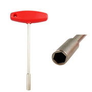 BIKERSAY BT031B Presa a forma di T MTB Bici da strada Chiave per copriraggi nascosta in acciaio per utensili incorporata (presa esagonale da 5,5 mm), OG2302A, OG2302B
