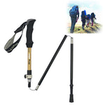 Bastoncini da trekking per alpinismo portatile pieghevole ultraleggero in lega di alluminio, lunghezza: 35-125 cm, Length : 35-125CM (Gold), Length : 35-125CM (Blue), Length : 35-125CM (Red)