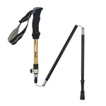 Bastoncini da trekking per alpinismo portatile pieghevole ultraleggero in lega di alluminio, lunghezza: 35-125 cm, Length : 35-125CM (Gold), Length : 35-125CM (Blue), Length : 35-125CM (Red)