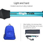 Bastoncini da trekking per alpinismo portatile pieghevole ultraleggero in lega di alluminio, lunghezza: 35-125 cm, Length : 35-125CM (Gold), Length : 35-125CM (Blue), Length : 35-125CM (Red)