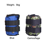 Un paio di attrezzature per il caricamento del fitness in vendita, pesi alla caviglia, ghette, sacchi di sabbia, sacchi di sabbia per sport da corsa invisibili regolabili, peso: 5 kg, Weight: 5kg