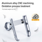 BIKERSAY MP007 Supporto universale per telefono da bicicletta per moto in lega di alluminio, MP007(Titanium Color)