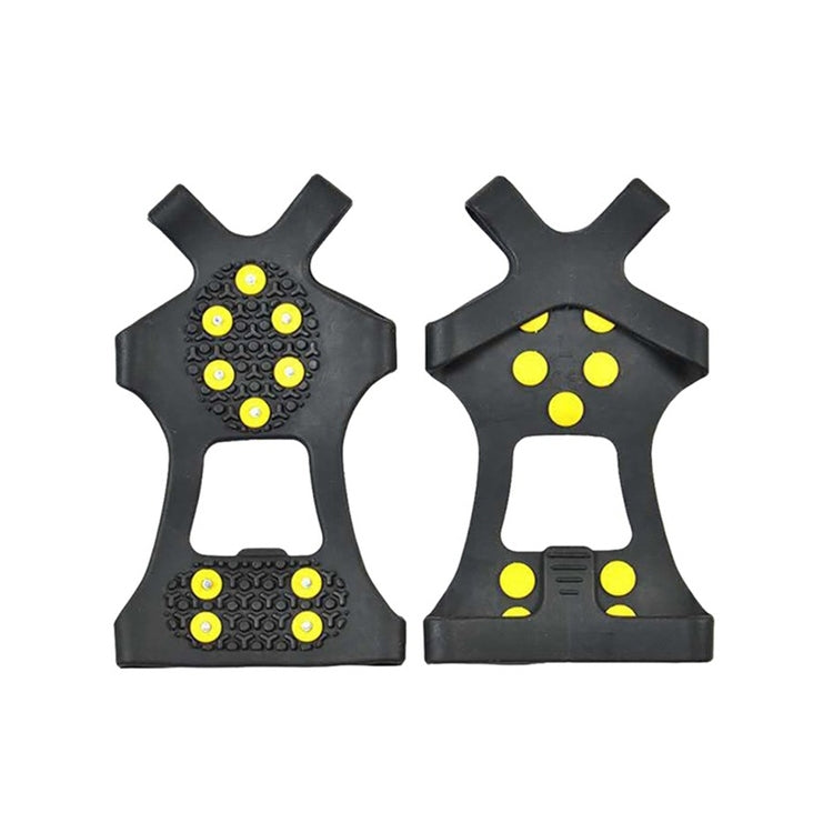 Copriscarpe antiscivolo per esterni con artiglio di ghiaccio a 10 denti per terreno ghiacciato, dimensioni: L, Size : L