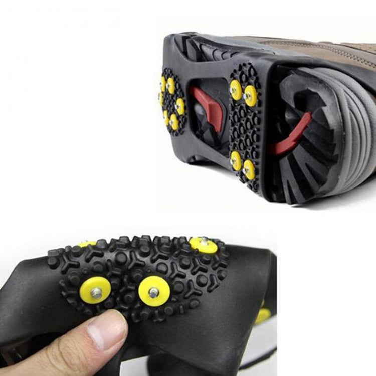 Copriscarpe antiscivolo per esterni con artiglio di ghiaccio a 10 denti per terreno ghiacciato, dimensioni: L, Size : L