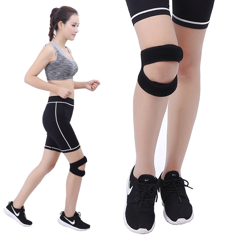2 pezzi di sport all'aria aperta imitazione OK tipo aperto X protezioni di supporto per ginocchio a pressione composta, Open Type X Knee Support Guards